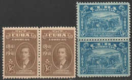 Cuba 1942 Sc 373-4 Yt 274-5 Set Pairs MNH** - Ungebraucht