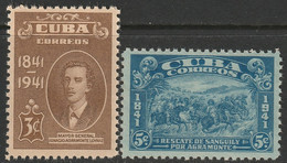 Cuba 1942 Sc 373-4 Yt 274-5 Set MNH** - Ungebraucht