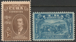 Cuba 1942 Sc 373-4 Yt 274-5 Set MNH** - Unused Stamps