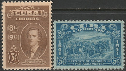 Cuba 1942 Sc 373-4 Yt 274-5 Set MNH** - Nuovi