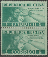 Cuba 1943 Sc 375 Yt 280 Pair MNH** - Unused Stamps