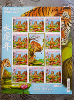 Polynesia 2022 Polynesie China Chinese Year TIGER Water Tigre Astrology 10v FULL - Nuevos