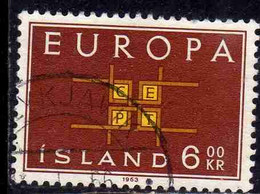 ISLANDA ICELAND ISLANDE ISLAND 1963 EUROPA CEPT UNITED 6k  USED USATO OBLITERE' - Used Stamps