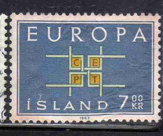 ISLANDA ICELAND ISLANDE ISLAND 1963 EUROPA CEPT UNITED 7k  USED USATO OBLITERE' - Used Stamps