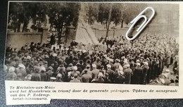 MECHELEN AAN DE MAAS..MAASMECHELEN..1937.. HET MISSIEKRUIS IN TRIOMF DOOR DE GEMEENTE GEDRAGEN - Ohne Zuordnung