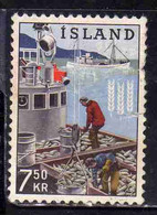 ISLANDA ICELAND ISLANDE ISLAND 1963 FAO FREEDOM FROM HUNGER CAMPAIGN HERRING BOAT 7.50k USED USATO OBLITERE' - Usati