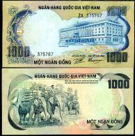 SOUTH VIETNAM 1000 1,000 DONG ND 1972 P 34 AUNC  - Animal Elephant - Viêt-Nam