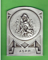 RUGBY MEDAILLE EN BRONZE ARGENTE VERS 1950 ASSOCIATION SPORTIVE POLICE DE PARIS GRAVEUR C. CHARLE - Rugby