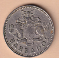 Barbados 25 Cents 1980 Km#13 - Barbados (Barbuda)