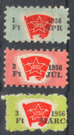 DISZ Hungarian Young Communist League FLAG Red Star - Member Charity LABEL CINDERELLA VIGNETTE - Hungary 1956 - Dienstzegels