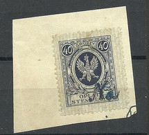 POLEN Poland Ca 1920 Documentary Tax Stempelmarke Revenue Oplata Stemplowa 40 Gr. O On Out Cut - Fiscaux