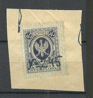 POLEN Poland Ca 1920 Documentary Tax Stempelmarke Revenue Oplata Stemplowa 40 Gr. O On Out Cut - Revenue Stamps