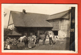 ZRU-28 RARE Carte-photo Lieu à Déterminer Probablement Gros-de-Vaud Cossonay Selon Origine Du Lot,Ferme ANIME. NC - Cossonay