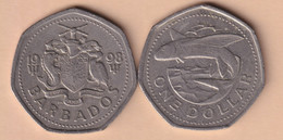 Barbados 1 Dollar 1998 Km#14.2 - Barbades
