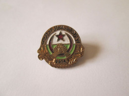 Insigne Du Syndicat Union Algerien UGTA Des Annees 70,d.=18x17 Mm/Algerian UGTA Trade Unions 70s Badge,s.=18x17 Mm - Associations