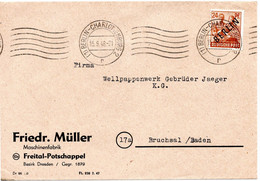 54523 - Berlin - 1948 - 24Pfg Schwarzaufdruck EF A Bf BERLIN -> Bruchsal - Lettres & Documents