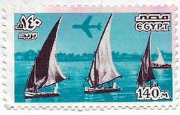 Egypt  Airplane, Sailboats On The Nile - [1978 ] (Egypte) (Egitto) (Ägypten) (Egipto) (Egypten) - Usados