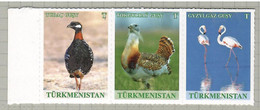 Turkmenistan 2017, Bird, Birds, Flamingo, Set Of 3v , MNH** - Flamingos