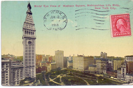 USA New York - Bird's Eye View Of Madison Square - 1913 - Tarjetas Panorámicas