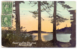 USA - Sunset On Lime Kiln Lake - Adirondacks - NY - 1912 - Adirondack