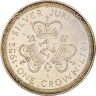 Monnaie, Île De Man, Elizabeth II, Crown, 1977, Pobjoy Mint, SPL, Argent - Île De  Man
