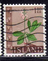 ISLANDA ICELAND ISLANDE ISLAND 1960 1962 FLORA FLOWERS IN NATURAL COLORS 1.50a USED USATO OBLITERE' - Gebraucht