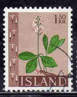 ISLANDA ICELAND ISLANDE ISLAND 1960 1962 FLORA FLOWERS IN NATURAL COLORS 1.50k USED USATO OBLITERE' - Gebruikt