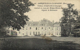 AMFREVILLE La CAMPAGNE  Chatrau Construit En 1743 Par Benigne Etienne François Seigneur De Boissemont RB - Autres & Non Classés