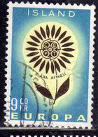 ISLANDA ICELAND ISLANDE ISLAND 1964 EUROPA CEPT UNITED 9k USED USATO OBLITERE' - Gebraucht