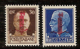 (Fb).Italia.R.S.I.1944.-30c Bruno + 1,25 Lire Azzurro Nuovi,gomma Integra,MNH (48-21) - Nuevos