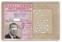 SATTI - S.A.T.T.I. TORINO  - ABBONAMENTO  - LINEA VOLPIANO / SETTIMO  1969 - Europe