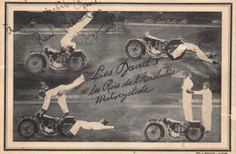 ¤¤  -   Carte Publicitaire Dédicacée Des Rois De L'Acrobatie Motocycliste " LES DANIL'S  -  MOTOS     -   ¤¤ - Motos