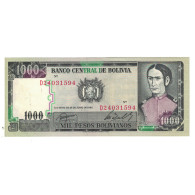 Billet, Bolivie, 1000 Pesos Bolivianos, 1982, 1982-06-25, KM:167a, SPL - Bolivie