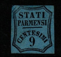 Italy Former States Parma  S 2A  1857  Newspaper Postage Due,9 Ultra, Mint No Gum - Parme