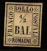 Italy Former States- Romagne S 1  1859 Definitive, Half Bai,yellown Mint Hinged - Romagne