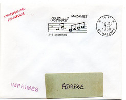 TARN - Dépt N° 81 = MAZAMET 1968 = FLAMME Codée PP = SECAP  Illustrée 'FESTIVAL BACH SEPTEMBRE' - Mechanical Postmarks (Advertisement)