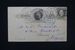 ETATS UNIS - Entier Postal Commercial + Complément De Ann Arbor Pour La France En 1887 - L 130876 - ...-1900