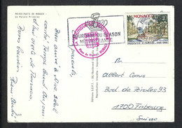 MONACO 1966: CP Ill. Pour Fribourg (Suisse) Affr. De 0,40F - Covers & Documents