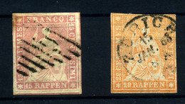 Suiza Nº 28b, 29 Usados. Año 1854/62 - Gebraucht