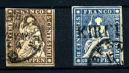 Suiza Nº 26, 27a Usados. Año 1854/62 - Gebraucht