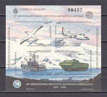 Uruguay 1995 Kleinbogen Mi 2121-2124 MNH ANTARCTICA - AIRPLANE - SHIP - ALBATROS - Ships