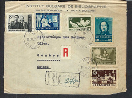 BULGARIE 1955:  DDL De LSC Rec. De Sofia Pour Genève (GE, Suisse) Affr. De 88c - Cartas & Documentos