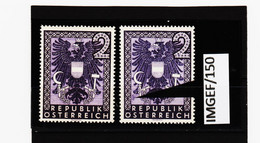 IMGEF/150 ÖSTERREICH 1945  Michl  717 I " PLATTENFEHLER  SPINNWEBEN "  ** Postfrisch ZÄHNUNG SIEHE ABBILDUNG - Abarten & Kuriositäten