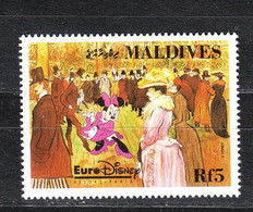 Delcampe - Maldive - 1992. Minnie Al Moulin Rouge. MNH - Disney