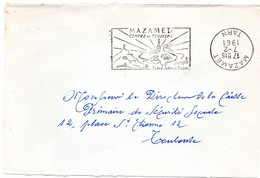 TARN - Dépt N° 81 = MAZAMET 1961 (BD Inversé)= Flamme SECAP Illustrée = CENTRE TOURISME / Laines - Tissus - Peaux - Mechanical Postmarks (Advertisement)