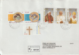 35-Vaticano-Storia Postale-Inizio Pontificato Benedetto XVI°+Piatti Ceramica+Giornata Gioventù-3 Serie Complete - Covers & Documents