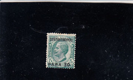 COSTANTINOPOLI 1921-2 - Unificato 35* (L)- V.E. III -.- - Amtliche Ausgaben