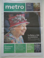 Metro 2022 - Elizabeth II, La Reine A Tiré Sa Révérence - Belgique 09/09/22 - 1950 - Today
