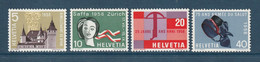 ⭐ Suisse - YT N° 602 à 605 ** - Neuf Sans Charnière - 1958 ⭐ - Ongebruikt
