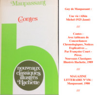 Guy De Maupassant : 7 Livres (Une Vie-Contes-Mademoiselle Fifi-Contes De La Bécasse-Apparition-Toine-Le Rosier De Madame - Lots De Plusieurs Livres